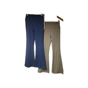 2 pack WILO The Label size XS womens flare stretch leggings pants blue high rise